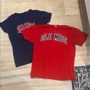 2 Ole Miss T-Shirts Size Small